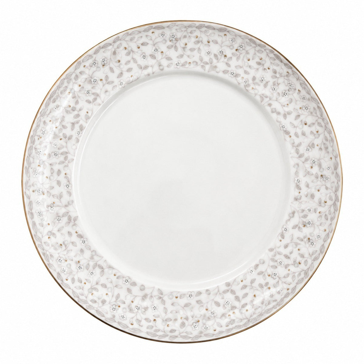 Purple Floral Ceramic Plate, 10 Inch Dinner Plate, Decorative Floral Design - product view 1
