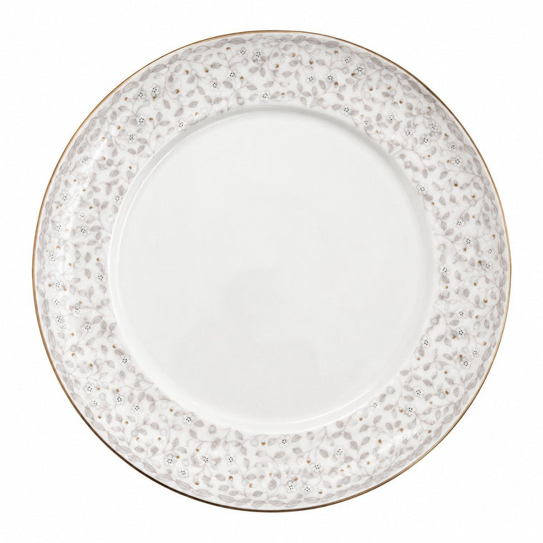 Purple Floral Ceramic Plate, 10 Inch Dinner Plate, Decorative Floral Design - product view 1