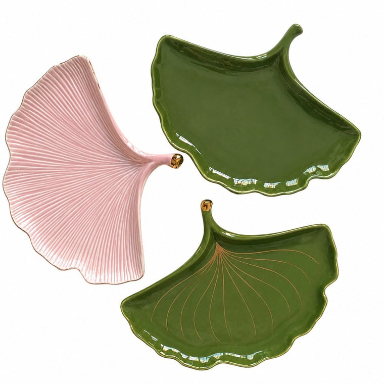 Green Ceramic Plate, Plain Texture, Dinnerware - product view 2