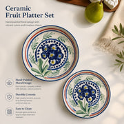 8 Inch Ceramic Plate, Oil Painting Chrysanthemum, Decorative Dinnerware - detail 2