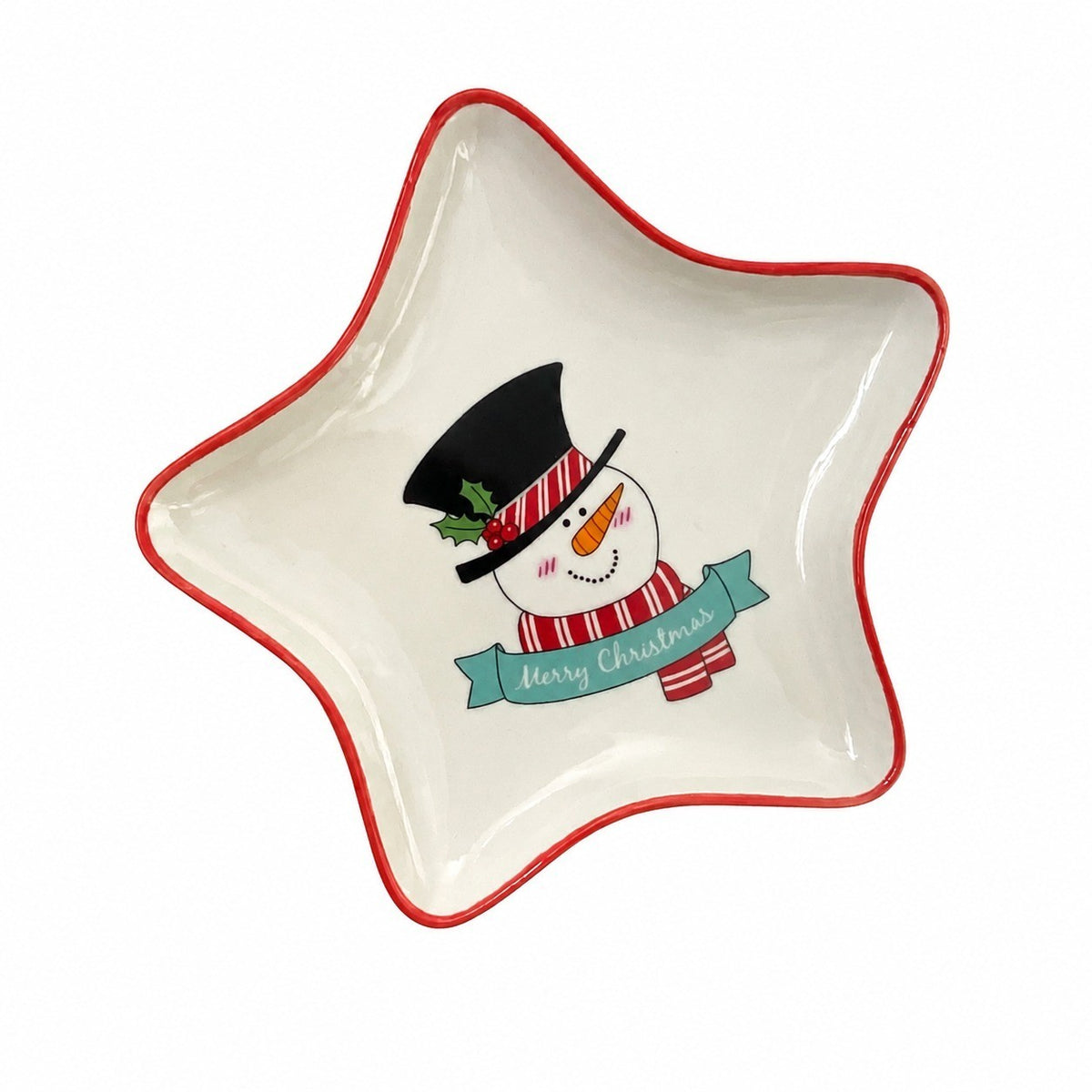 Ceramic Dish Star Penguin Design, Decorative Plate, Kitchen & Home - product view 3