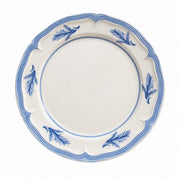 8 Inch Ceramic Plate, Blue and White Feather Design, Dinnerware - product view 3