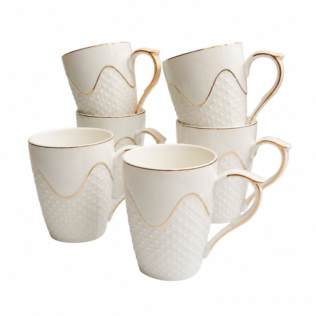 Gilded Embossed Ceramic Tableware Collection - product view 3