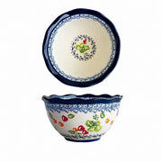 Underglaze Porcelain Floral Bowl, 5.2 Inch, Hand-Painted - product view 12