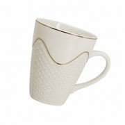 Ceramic Cup, Diamond Relief Gold Detail, 380 ml - product view 1