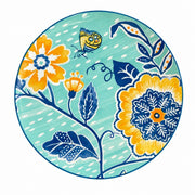 Blue Summer Flowers Ceramic Plate 7.8 Inch, Underglaze Decorative Dinnerware - product view 2