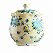 Ceramic Lidded Storage Jar, Small 1000ml, Hand-Painted - product view 7