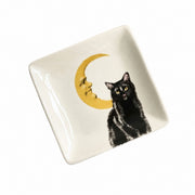 Black Cat Square Small Dish, Ceramic Decorative Plate - product view 1