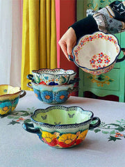 Double-Handled Large Ceramic Soup Bowl - detail 1