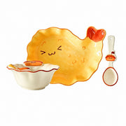 Underglaze Porcelain Plate 9 Inch, Fried Shrimp Design Dinnerware Set - product view 7