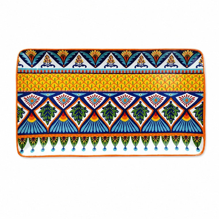 Large Rectangular Fish Plate, Underglaze Pottery, 35.8cm - product view 2