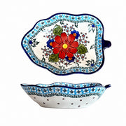 Underglaze Porcelain Leaf-Shaped Small Deep Dish - product view 4