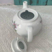 Yellow Floral Ceramic Pitcher, Drink Serving Jug - detail 3