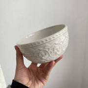 White Relief Underglaze Ceramic Tableware Collection - detail 1