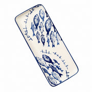 Oval Ceramic Fish Platter, Underglaze Decorative Serving Dish - product view 2