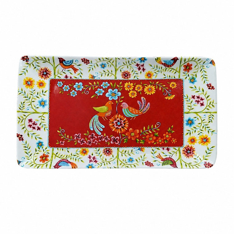 Large Rectangular Fish Plate, Underglaze Pottery, 35.8cm - product view 1