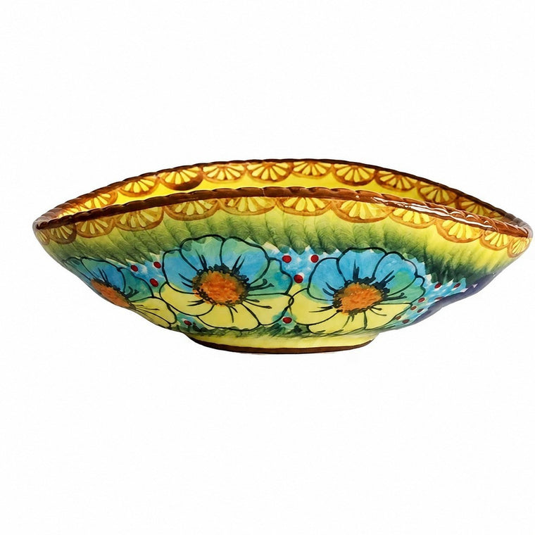Underglaze Ceramic Sycee-Shaped Small Bowl, Hand-Painted - product view 1