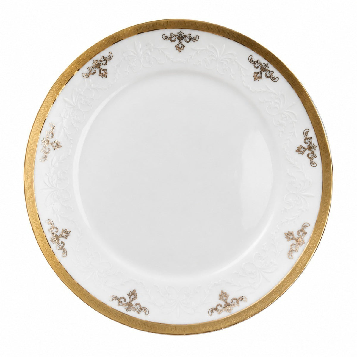 Wide Gold Rim Ceramic Plate 7.5 Inch, Elegant Dinnerware - product view 2
