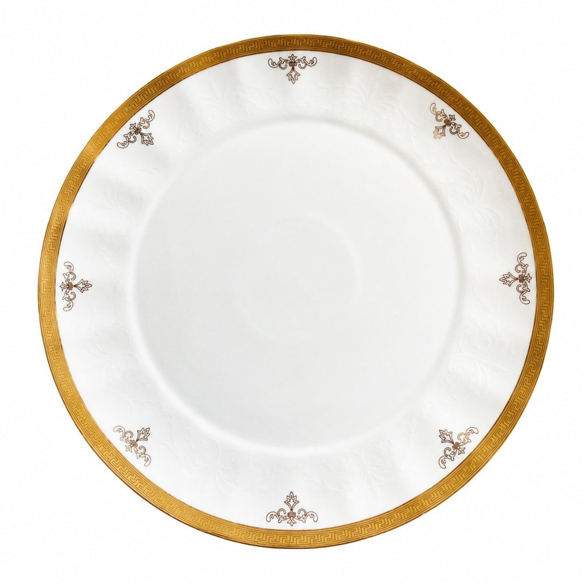 Wide Gold Rim Ceramic Plate 7.5 Inch, Elegant Dinnerware - product view 1