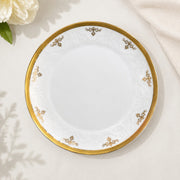 Wide Gold Rim Ceramic Plate 7.5 Inch, Elegant Dinnerware - detail 1