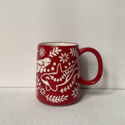 Red Whale Ceramic Mug, 450ml, Relief Detailing - detail 1