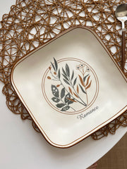 Rice-Harvest Motif Deep Plate, 8 Inch Ceramic, 20 x 4 cm, Underglaze Decoration - detail 2