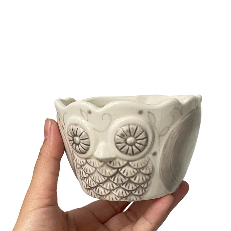 Mini Ceramic Cup 50ml, Hand-Painted Relief Detailing - product view 1