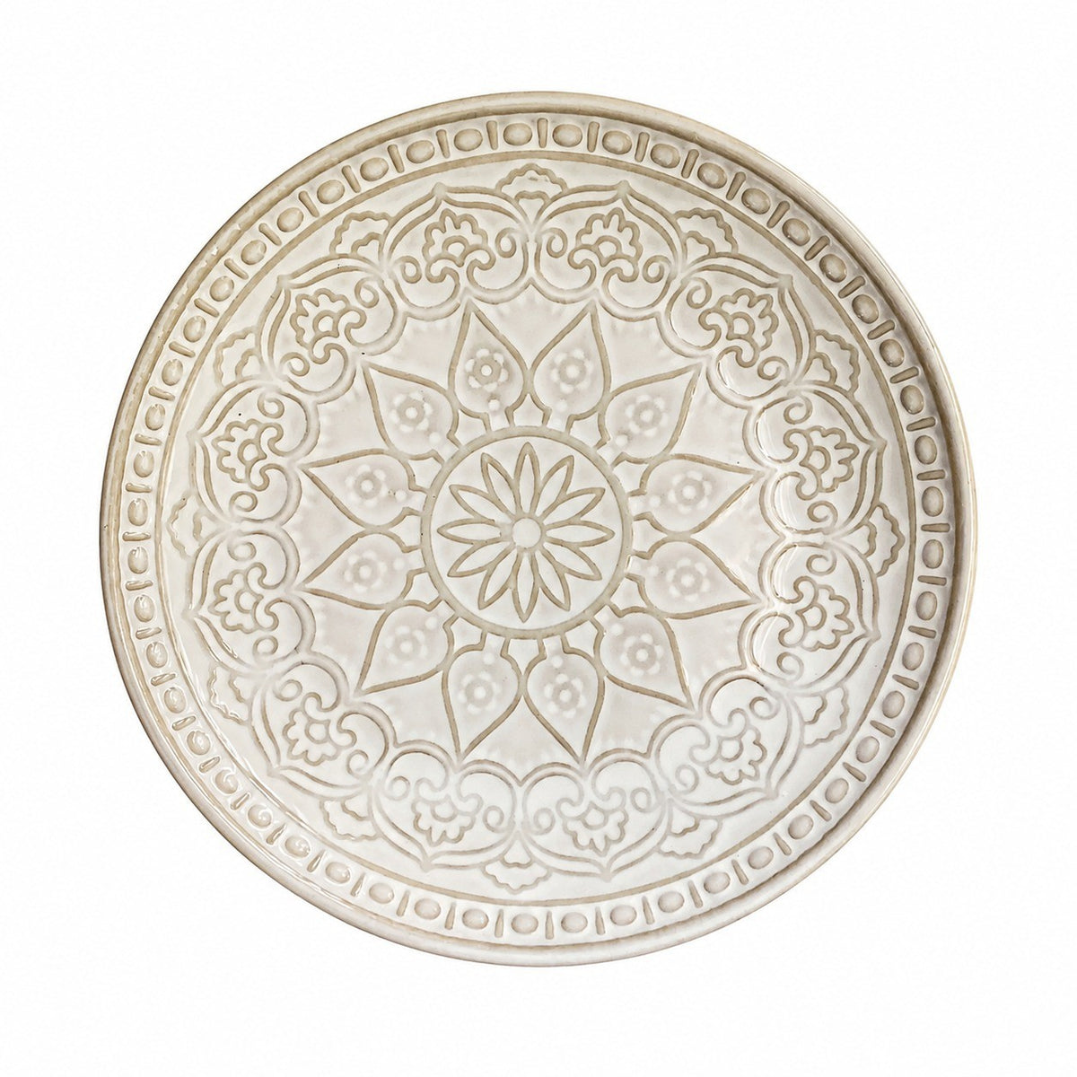White Relief Underglaze Ceramic Tableware Collection - product view 1