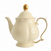 Gold Detail Ceramic Pot, Decorative Kitchen Storage Tabletop Accessory - product view 1