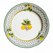 Checkered Lemon 8 Inch Ceramic Plate, Decorative Dinnerware - product view 4