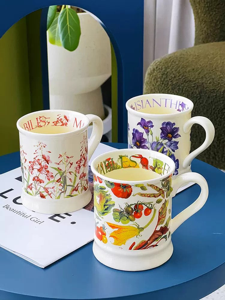 English Country Style Mug, 380 ml, Ceramic - detail 1