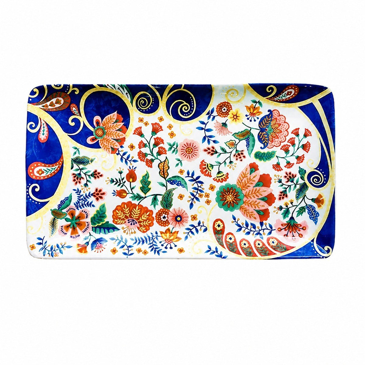 Large Rectangular Fish Plate, Underglaze Pottery, 35.8cm - product view 3