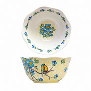 Underglaze Ceramic Floral Rice Bowl, 5.2 Inch, Hand-Painted - product view 1
