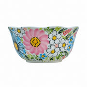 Underglaze Porcelain Floral Bowl, 5.2 Inch, Hand-Painted - product view 2