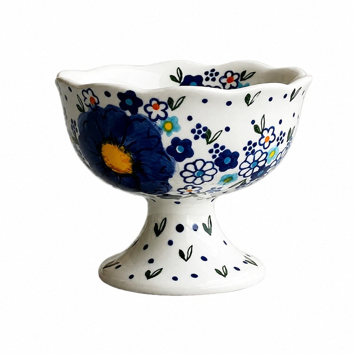 Stemmed Ice Cream Cup, Spring Blossom Porcelain - product view 1