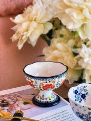 Stemmed Ice Cream Cup, Spring Blossom Porcelain - detail 2