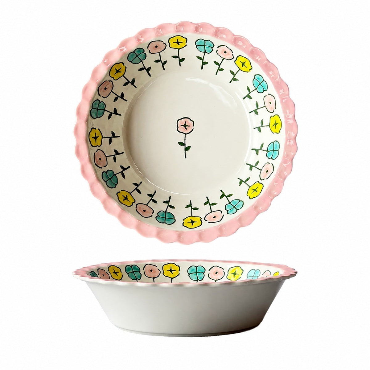 Blossoming Flowers Underglaze Porcelain Mug, Hand-Painted Dinnerware Set - product view 1