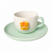 Raccoon Ceramic Cup, Single Piece, Underglaze Relief Detail - product view 3