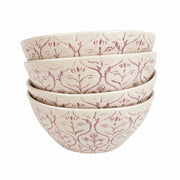 Green Fan Pattern Ceramic Bowl, 5.5 Inch, Underglaze Decoration - product view 1
