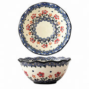 Underglaze Porcelain Floral Bowl, 5.2 Inch, Hand-Painted - product view 5