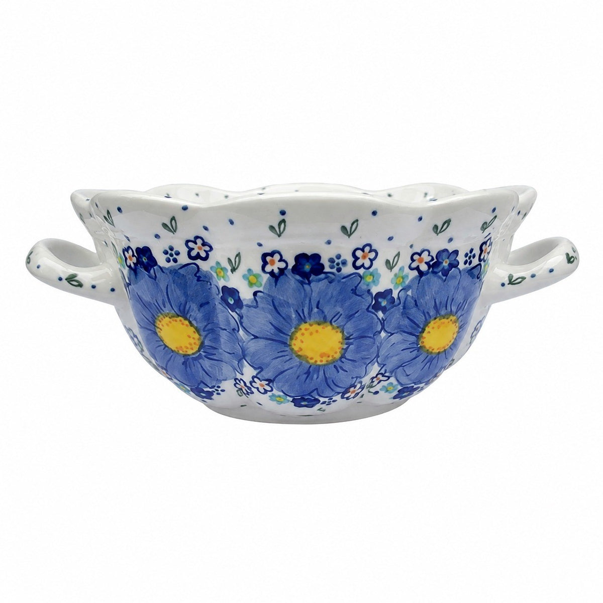 Double-Handled Large Ceramic Soup Bowl - product view 4
