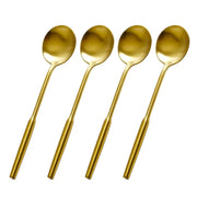 304 Stainless Steel Round Dining Spoon, Gold Tone Tabletop Accessory - product view 3