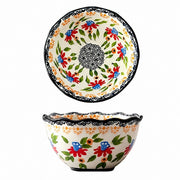 Underglaze Porcelain Floral Bowl, 5.2 Inch, Hand-Painted - product view 14