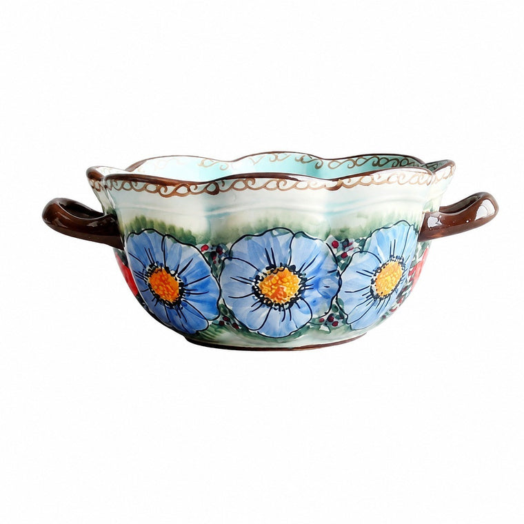 Double-Handled Large Ceramic Soup Bowl - product view 1