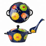 Starry Night Underglaze Porcelain Small Bowl, Blue Heart Dinnerware Set - product view 6