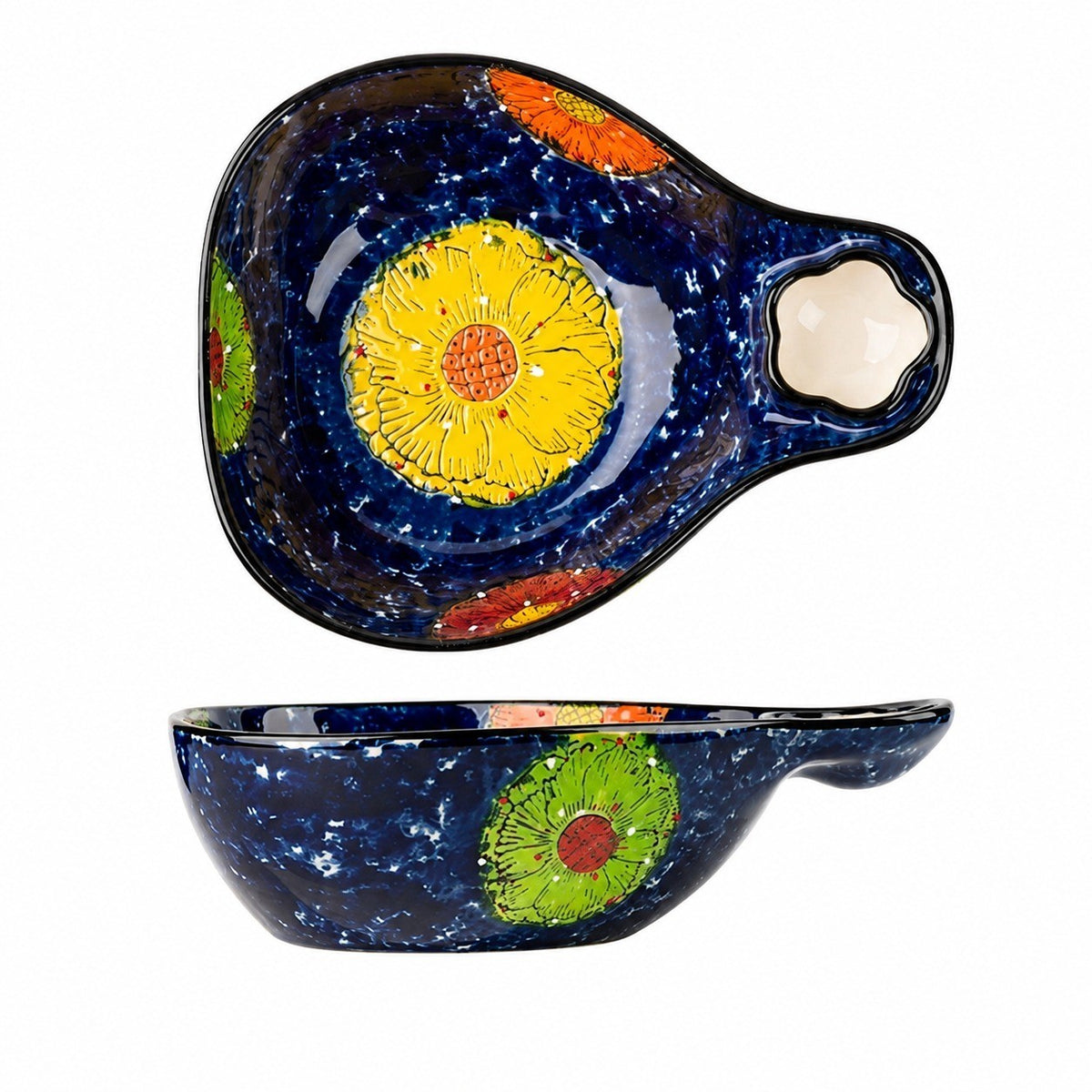 Starry Night Underglaze Porcelain Small Bowl, Blue Heart Dinnerware Set - product view 8