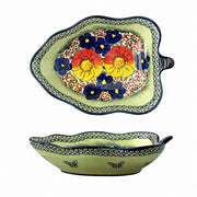 Underglaze Porcelain Leaf-Shaped Small Deep Dish - product view 6