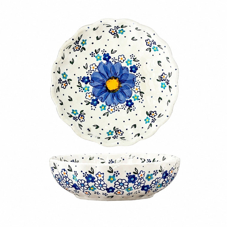Underglaze Porcelain Floral Deep Dish, 5.7 Inch - product view 2