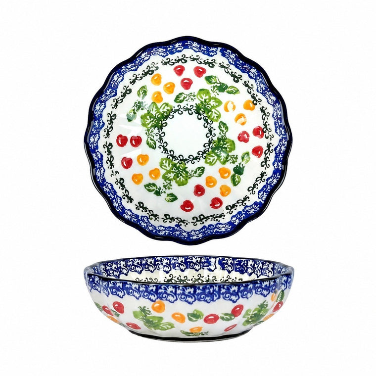 Underglaze Porcelain Floral Deep Dish, 5.7 Inch - product view 1