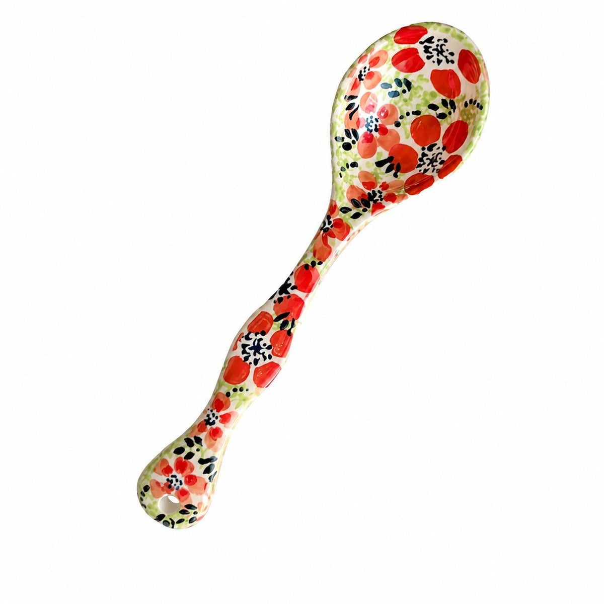 Curved-Handle Ceramic Mug with Spoon - product view 17
